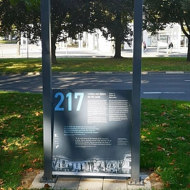 Stele zur Erinnerung an die Opfer der NS-Justiz am historischen Standort des Anatomischen Instituts der Georg-August-Universität Göttingen&nbsp;&copy;&nbsp;Stadt Göttingen