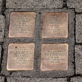 Stolpersteine für die Familie Löwenherz (Friedländer Weg 26)&nbsp;&copy;&nbsp;Stadt Göttingen